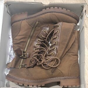 Brown Combat & Moto Boots
